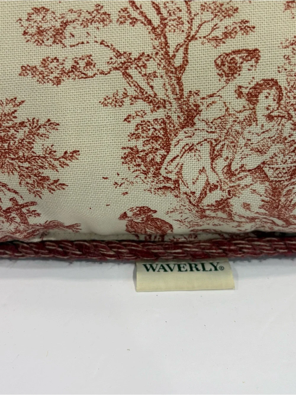 Waverly red toile